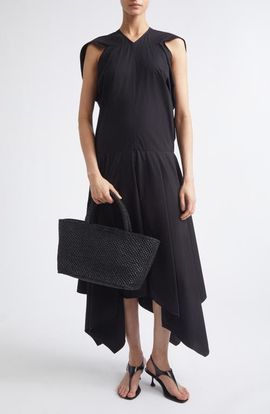 Proenza Schouler Proenza Schouler Sybella Handkerchief Hem Cotton Midi Dress