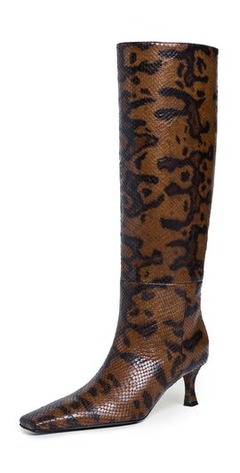 Proenza Schouler Proenza Schouler Trap Boots In Embossed Python Espresso