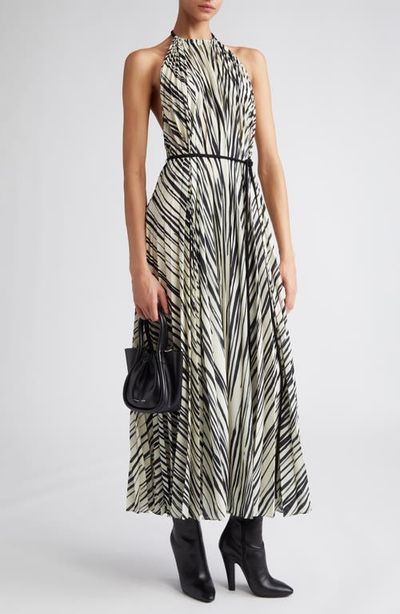 Proenza Schouler Proenza Schouler Variegated Stripe Halter Neck Dress