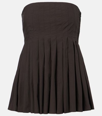 Proenza Schouler Proenza Schouler White Label Avine pleated peplum cotton top