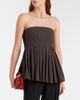 Proenza Schouler Proenza Schouler White Label Avine pleated peplum cotton top - 2