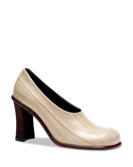 Proenza Schouler Proenza Schouler Women's Esme Eel Leather Block Heel Pumps