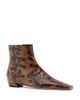Proenza Schouler Proenza Schouler Women's Trap Flat Python Embossed Ankle Boots - 1