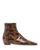 Proenza Schouler Proenza Schouler Women's Trap Flat Python Embossed Ankle Boots - 2