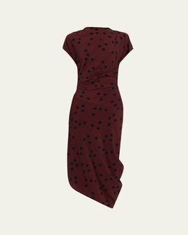 Proenza Schouler Ren Polka Dot Ruched Dress