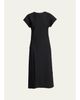 Proenza Schouler Ria Cap-Sleeve Pleated Panel Midi Dress - 1