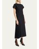 Proenza Schouler Ria Cap-Sleeve Pleated Panel Midi Dress - 4