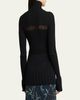 Proenza Schouler Rosario Striped Merino Wool Rib Turtleneck Sweater - 3
