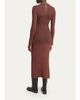 Proenza Schouler Roux Long-Sleeve Silk-Blend Rib Midi Dress - 3