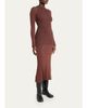 Proenza Schouler Roux Long-Sleeve Silk-Blend Rib Midi Dress - 4