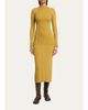 Proenza Schouler Roux Mock-Neck Long-Sleeve Rib Midi Dress - 2