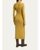 Proenza Schouler Roux Mock-Neck Long-Sleeve Rib Midi Dress - 3