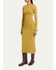 Proenza Schouler Roux Mock-Neck Long-Sleeve Rib Midi Dress - 4