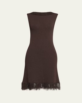 Proenza Schouler Saski Textured Fringe Dress