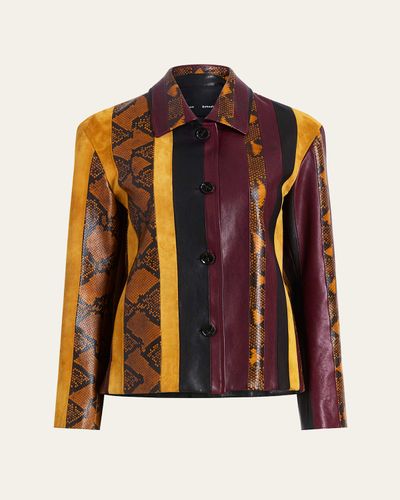 Proenza Schouler Sirine Striped Leather Jacket