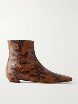 PROENZA SCHOULER Trap 20 snake-effect leather ankle boots