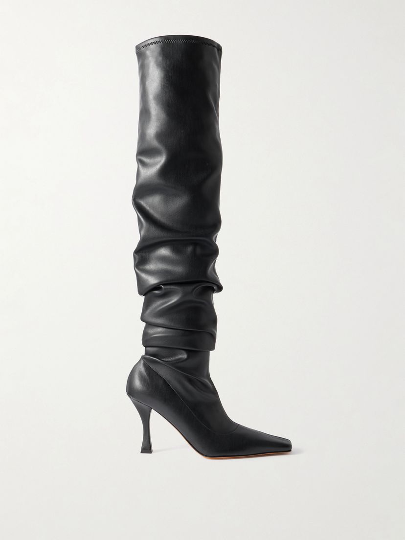 PROENZA SCHOULER Trap ruched leather over-the-knee boots