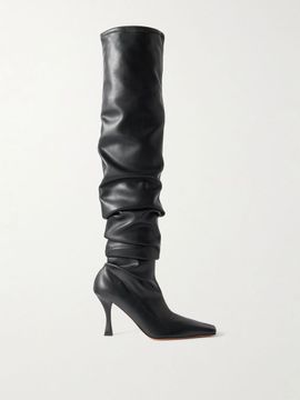 PROENZA SCHOULER Trap ruched leather over-the-knee boots