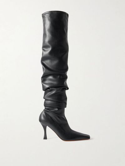 PROENZA SCHOULER Trap ruched leather over-the-knee boots
