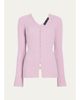 Proenza Schouler Valeria Cashmere Rib V-Neck Cardigan - 1