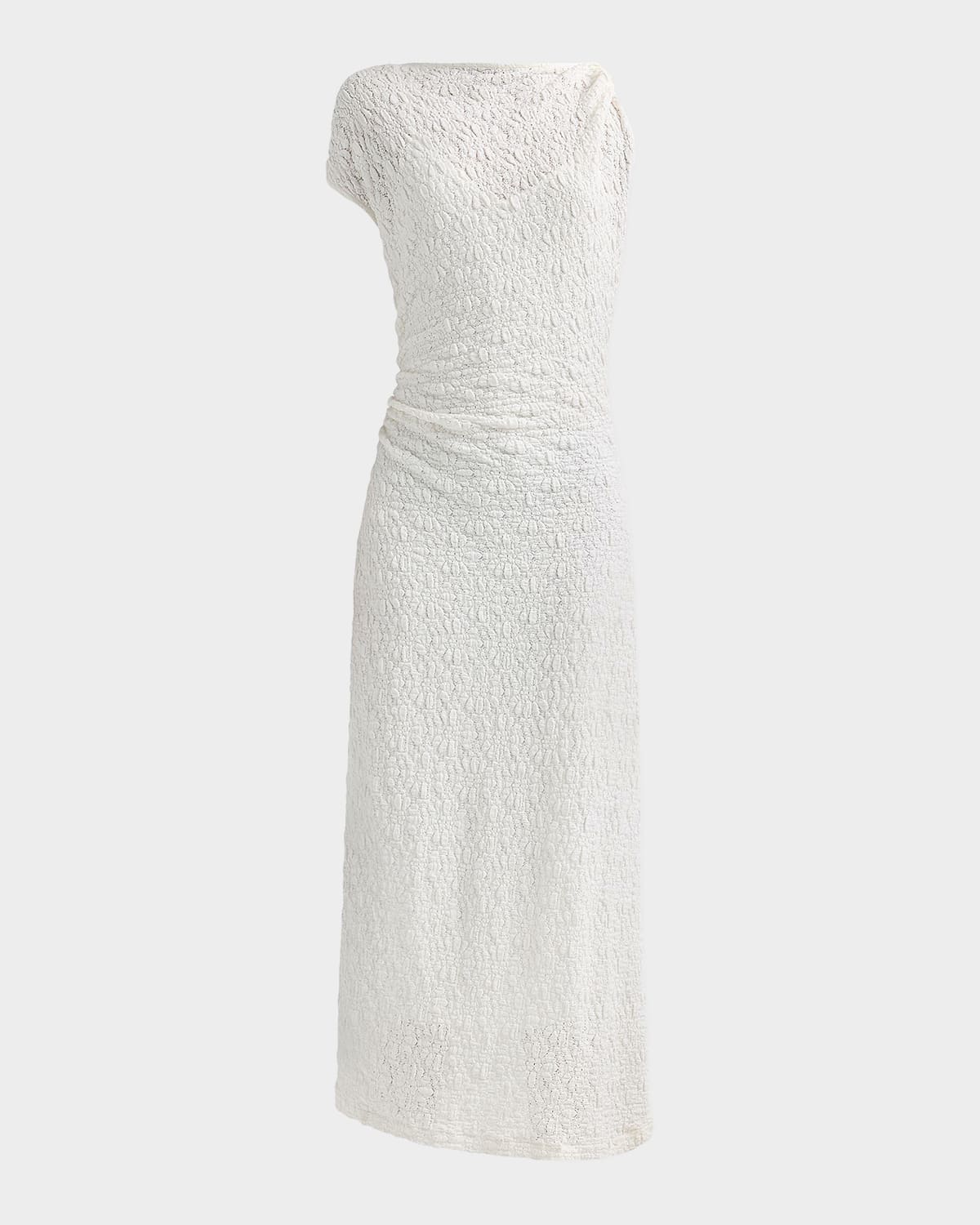 Proenza Schouler White Label Astra Ruched Cotton-Blend A-Line Midi Dress