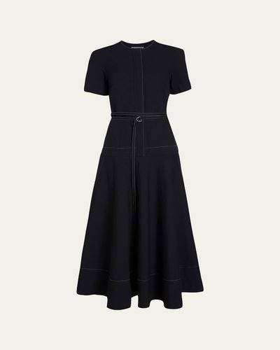 Proenza Schouler White Label Elizabeth Belted Midi Dress