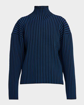 Proenza Schouler White Label Elysia Ladder Stripe Turtleneck Sweater