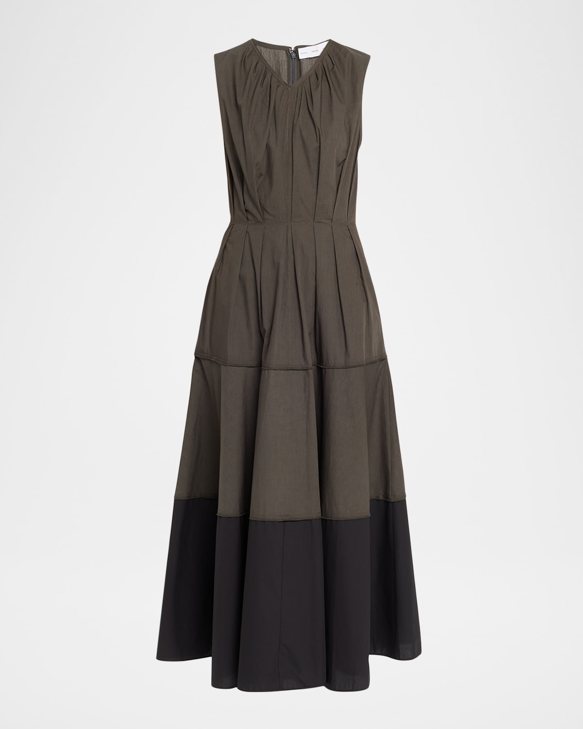 Proenza Schouler White Label Kailey Tiered Poplin Maxi Dress