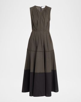 Proenza Schouler White Label Kailey Tiered Poplin Maxi Dress