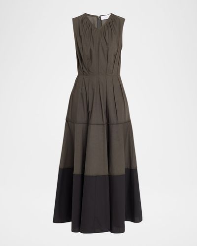 Proenza Schouler White Label Kailey Tiered Poplin Maxi Dress
