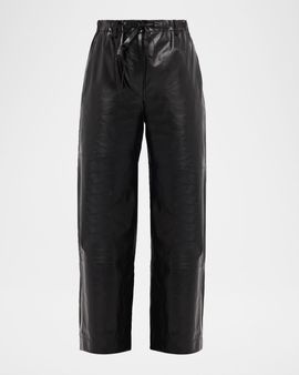Proenza Schouler White Label Magnus Faux Leather Straight-Leg Pants