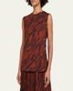 Proenza Schouler White Label Megan Sleeveless Printed Twill Top - 4