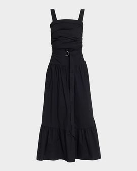 Proenza Schouler White Label Miranda Belted A-Line Maxi Dress