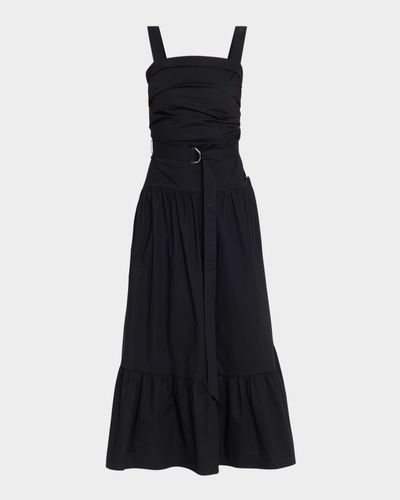 Proenza Schouler White Label Miranda Belted A-Line Maxi Dress
