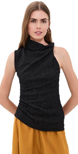 Proenza Schouler White Label Proenza Schouler White Label Circe Top In Stretch Lace Black