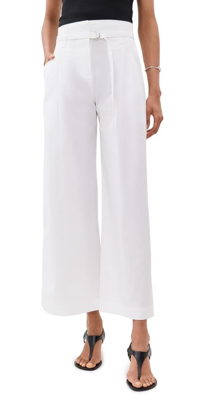 Proenza Schouler White Label Proenza Schouler White Label Cropped Raver Pants In Poplin White