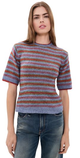 Proenza Schouler White Label Proenza Schouler White Label Dana Stripe Sweater Periwinkle Stripe