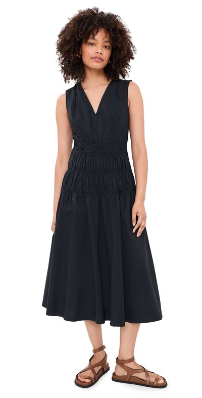 Proenza Schouler White Label Proenza Schouler White Label Loren Dress In Poplin Black