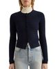 Proenza Schouler White Label Proenza Schouler White Label Marci Cotton Blend Crewneck Cardigan Sweater - 3