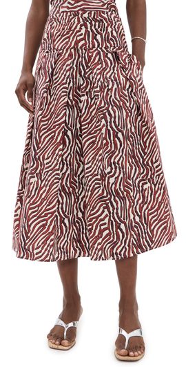 Proenza Schouler White Label Proenza Schouler White Label Nessa Skirt Rust/Cream Multi