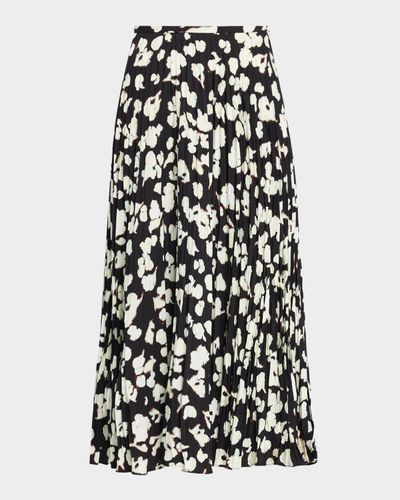 Proenza Schouler White Label Runa Pleated Floral Midi Skirt