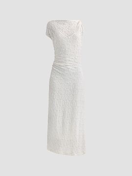 Proenza Schouler White Label Women's Astra Textured Cotton-Blend Ruched Midi Dress