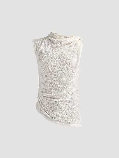 Proenza Schouler White Label Women's Circe Draped Floral Cotton-Blend Top