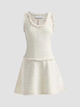 Proenza Schouler White Label Women's Kaida Basketweave Tweed A-Line Mini Dress