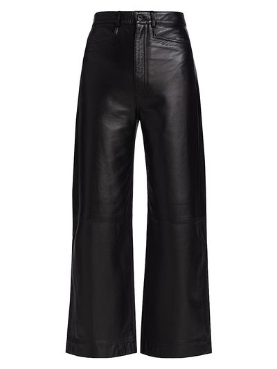 Proenza Schouler White Label Women's Nappa Leather Wide-Leg Culottes