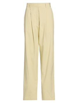Proenza Schouler White Label Women's Taya Pleated Cotton-Blend Pants