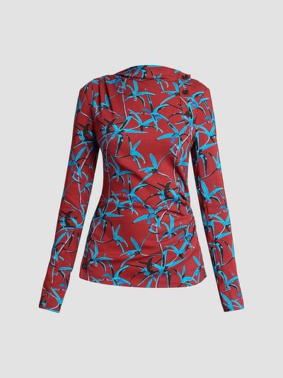 Proenza Schouler Women's Anais Printed Cady Top