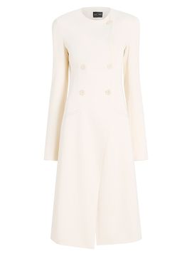 Proenza Schouler Women's Anouk Satin-Back Crepe Longline Double-Breasted Coat