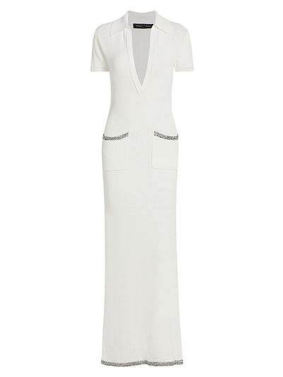 Proenza Schouler Women's Auden Plunging V-Neck Knit Maxi Dress