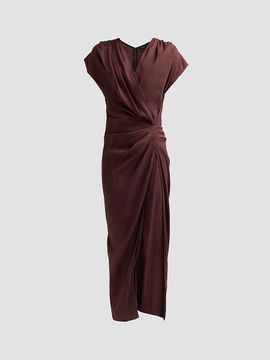 Proenza Schouler Women's Bettina Linen-Blend Draped Midi-Dress